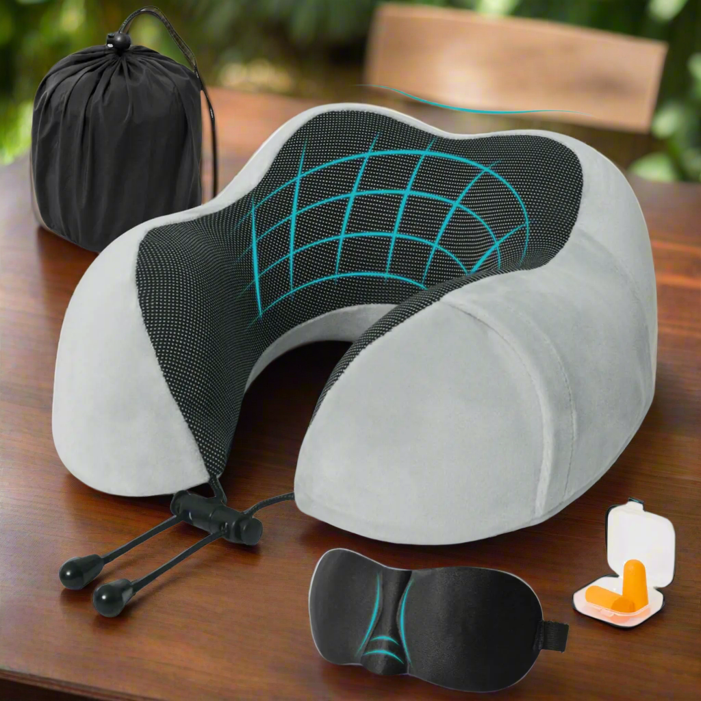 Memory Foam Travel Neck Pillow – Ultimate Comfort & Support